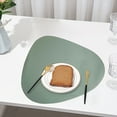 thumbnail image 4 of Msgweeeg Table Mats Placemats Premiums Minimalists Faux-Leather Triangles Water-Drop Placemat Waterproof Oil-Proof Heat-Resistants for Home Dining, 4 of 6