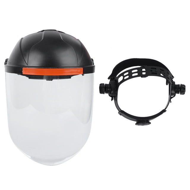 Protector facial montado en la cabeza, protector transparente para PC, protector facial antisaliva y antichoque para ojos