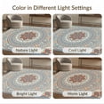 thumbnail image 7 of ODIKA Entrance Circle Abstract Cream Border Edges Round Circular Made Non-Slip Chair-Friendly for Dining Room, Basement, Large Office, 7 of 7