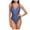 Navy-24, variant on Lopeceal Women's Retro Snake Inspired High Cut Low Back One Piece Bikini Swimwear Bathing Suits