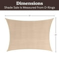 thumbnail image 4 of Pure Garden 10x13ft Sun Shade Sail – UV-Blocking Outdoor Canopy with D-Rings & Ropes, Beige, 4 of 8