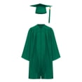 thumbnail image 1 of renvena Robe de Collation des Grades pour Enfants avec Pompon Uniforme Scolaire Vert Foncé 21, 1 of 6