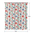 thumbnail image 5 of Pioneer Flower Floral Print Pattern Shower Curtain 72"x84", Bathroom Decorative Shower Curtain Set with 12 Hooks, Waterproof Washable, 5 of 6