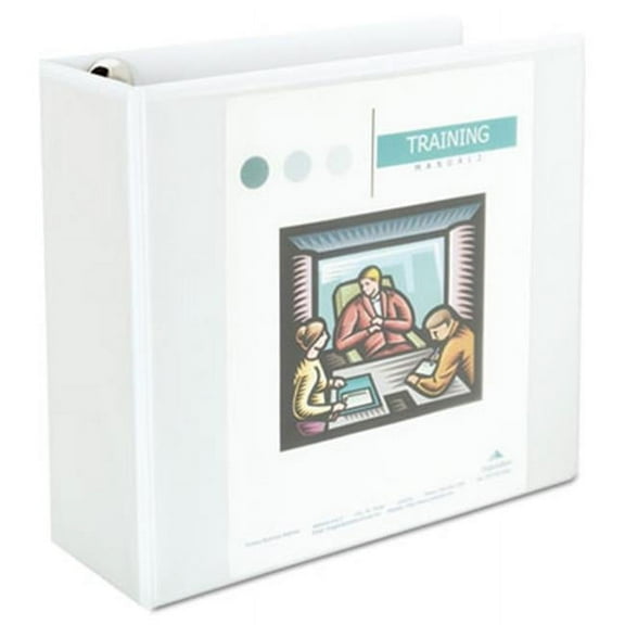 Universal  Comfort Grip Deluxe Plus D-Ring View Binder- 4 in. Capacity- 8.5 x 11- White