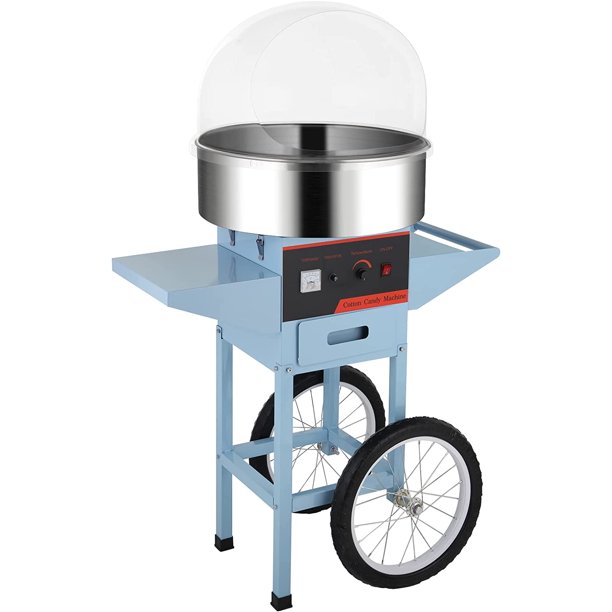 ROVSUN Cotton Candy Machine with Cart Stainless Steel, 21 Inch Electric