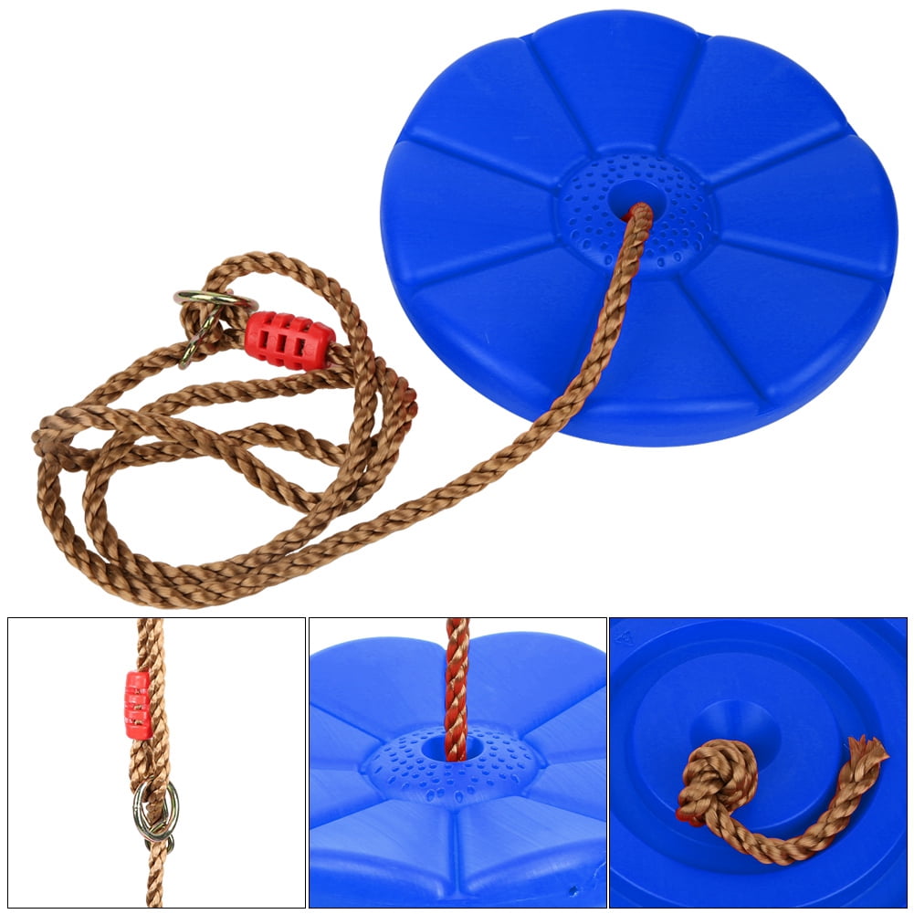 Climbing Rope Tree Swing Indoor Outdoor Disc Hanging Seat Playing Equipment Children Toys,Hammock,Swing Seat Gym Kingdom Tree Swing For Kids - Single Disc Seat And Rainbow Climbing Rope