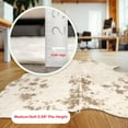 thumbnail image 3 of nuLOOM Marcia SpinClean Machine Washable Faux Cowhide Area Rug, 5' 9" x 7' 7", Shaped, Marcia Off-white, 3 of 9