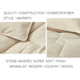 thumbnail image 4 of Chezmoi Collection Logan Light Sand Comforter Set King Size 3-Piece Lightweight Soft Stone-Washed Microfiber Bedding Set for All Season (1 Comforter 104x92, 2 Shams), 4 of 9