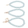 thumbnail image 2 of Pearl Bracelet, Chain Mobile Phone Case 3 Styles ABS Resin Metal Buckle  For Mobile Phone Cases For Keychains H52 Light Azure, 2 of 8