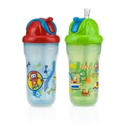 Nuby 2-Pack 9-oz Insulated Flip-It Cup, Boy, BPA-Free