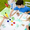 thumbnail image 2 of Paquete de 50 paletas de pintura de plástico blanco, paleta de acuarela rectangular pequeña blanca de 6 pozos, paleta de pintura artesanal para adultos, 2 of 5