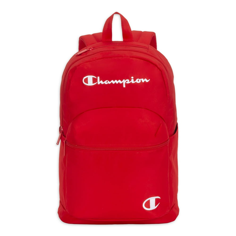 Champion Champion Red Script Backpack with Adjustable Straps