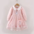 thumbnail image 5 of Vestido informal de algodón 100 % de Frozen Elsa Disney para niñas pequeñas, vestido de princesa, estampado de Elsa, reina de las nieves, línea A, bolso de otoño, ropa, 5 of 5