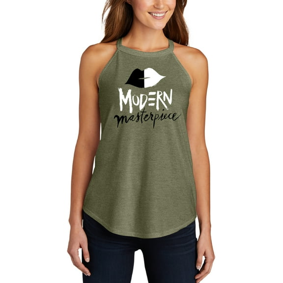 Modern Masterpiece - Juniors High Neck Tank Top