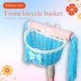 thumbnail image 4 of Kids Bicycle Front Basket with Ribbon – Universal Plastic Storage Basket for Bikes, Scooters, and Balance Bikes, 4 of 7