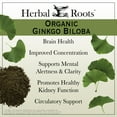 thumbnail image 3 of Herbal Roots Organic Ginkgo Biloba | 1,400mg per Serving | 60 Vegan Capsules, 3 of 8