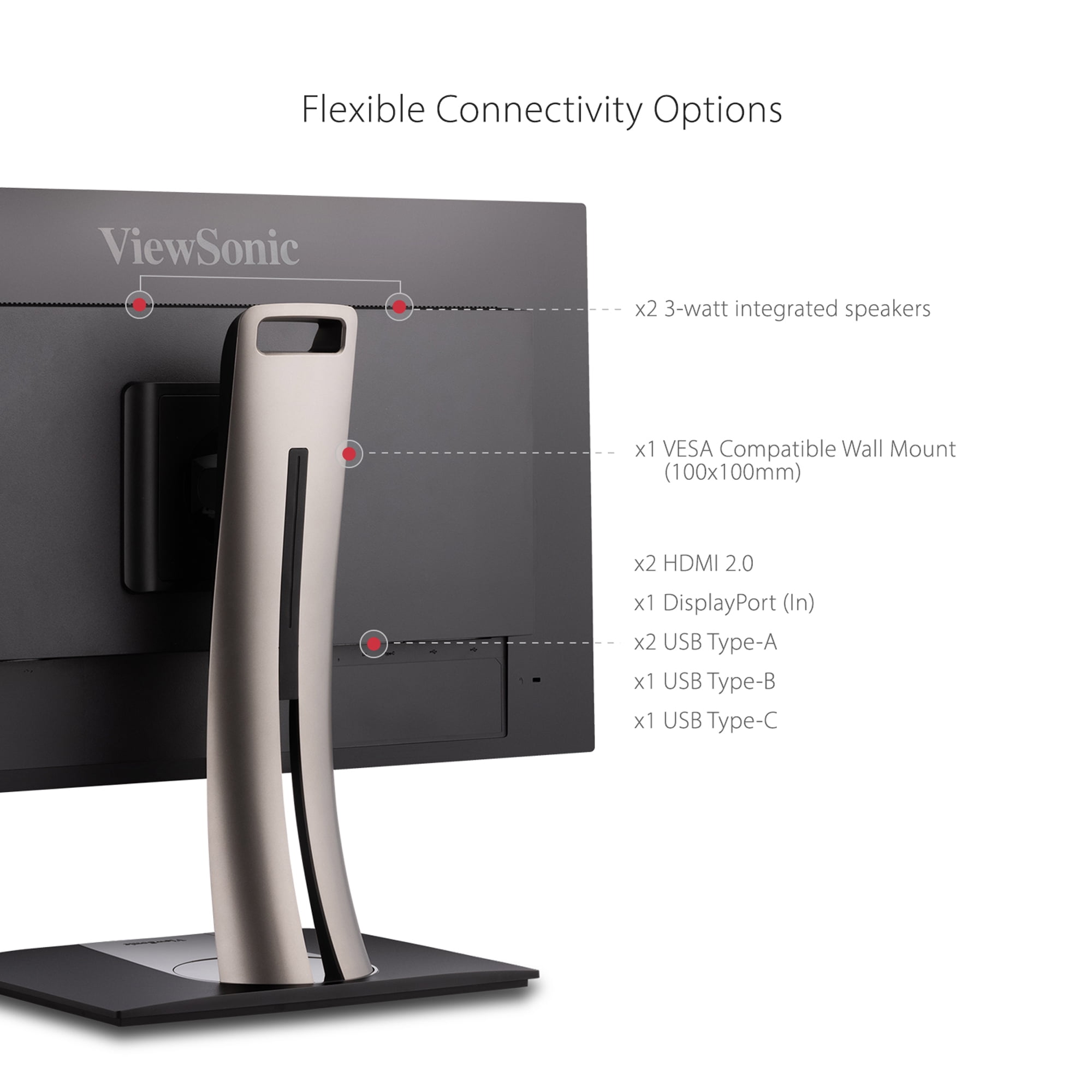 ViewSonic VP3256-4K 32" 4K Graphic Design Monitor with USB-C
