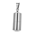 thumbnail image 1 of Caja de la píldora de acero inoxidable cápsula Colgante collar para hombre Plata Zulema collar de oración, 1 of 8