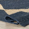 thumbnail image 4 of nuLOOM Pandora Diamond Jute Area Rug, 5' x 8', Navy, 4 of 9