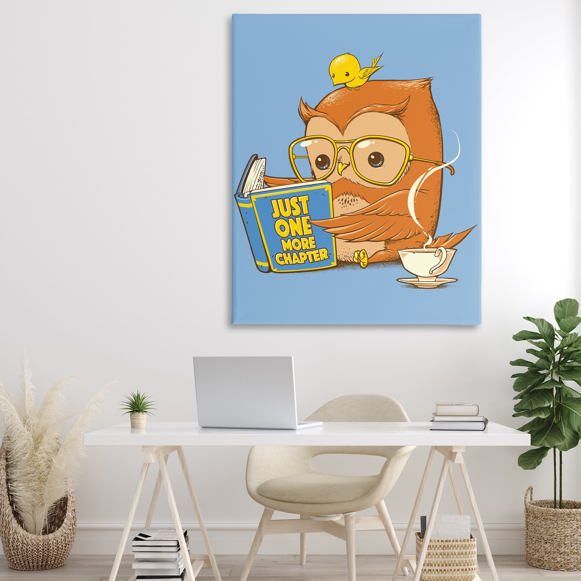 Stupell Industries One More Chapter Owl Canvas Wall Art, design by Tobe Fonseca