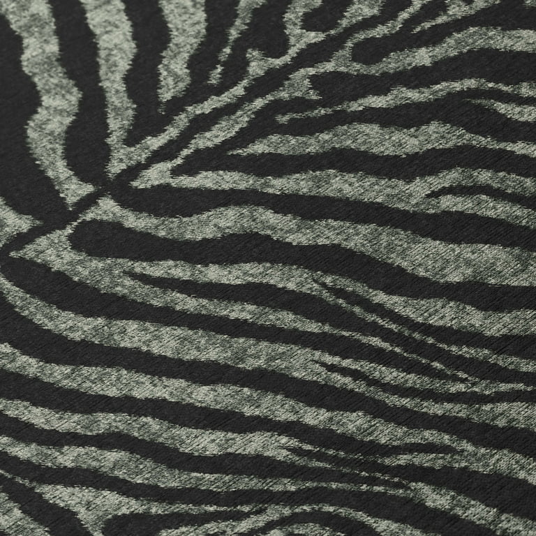 Safari Gold and Black Leopard Animal Print 10' x 14' Non-Skid Area