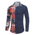 thumbnail image 4 of Cloudstyle Men's Casual Printed Turn Down Collar Long Sleeve Shirt - Lightweight, Anti-Pilling & Wrinkle-Resistant, 4 of 10
