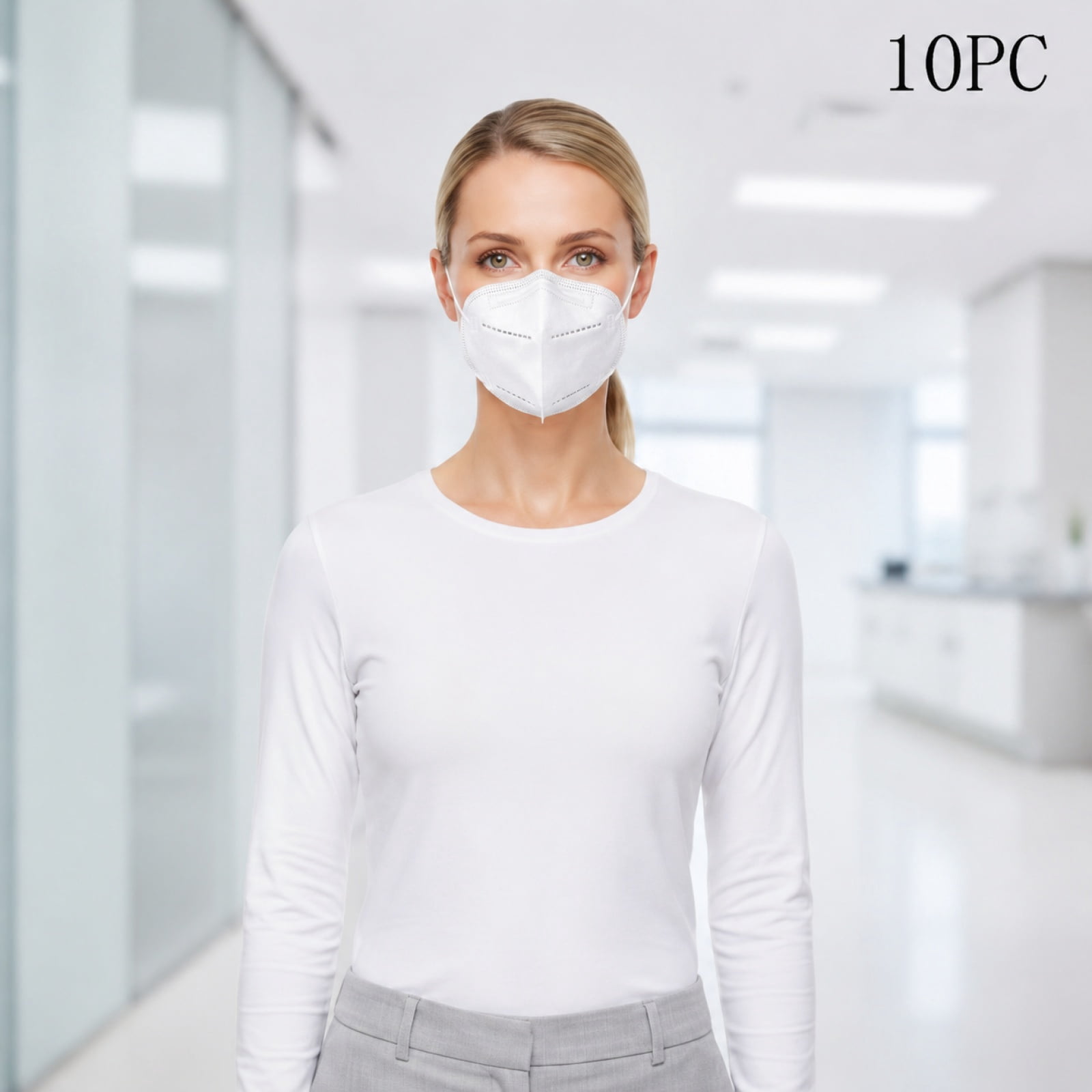 GIPQJK 50pc N95 Masks for Adults KN95 Face Mask 5-Ply Breathable Filter Efficiency≥95% Protective Cup Dust Safety Masks Against PM2.5 White Elastic Ear-Loops