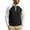 Black, variant on Mens Quarter Zip Waffle Knit Plus Size Pullover Raglan Sleeve Color Block Casual Sweatshirt Green Size 3XL