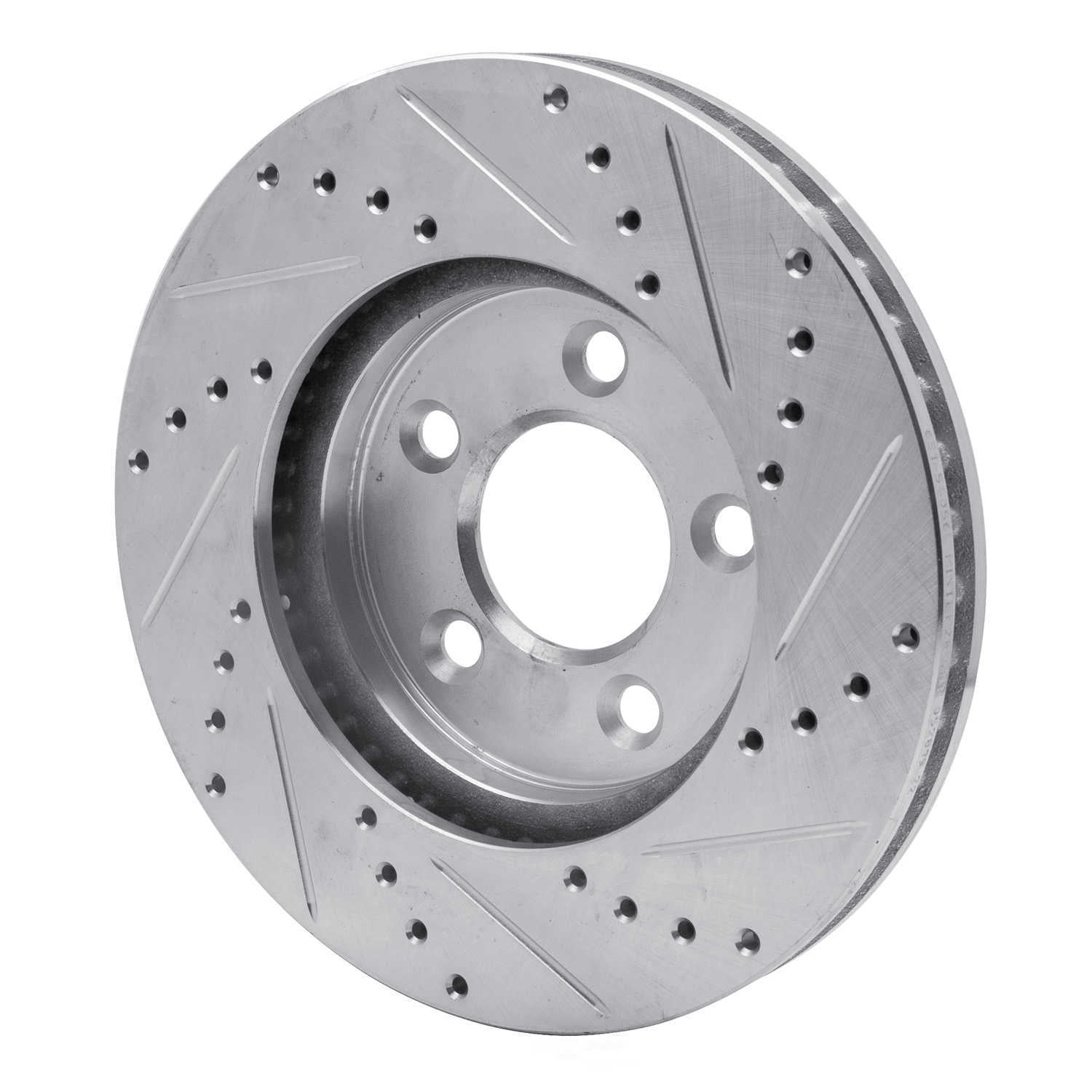Dynamic Friction Company 631-54056L DFC Brake Rotor - Drilled And Slotted - Silver