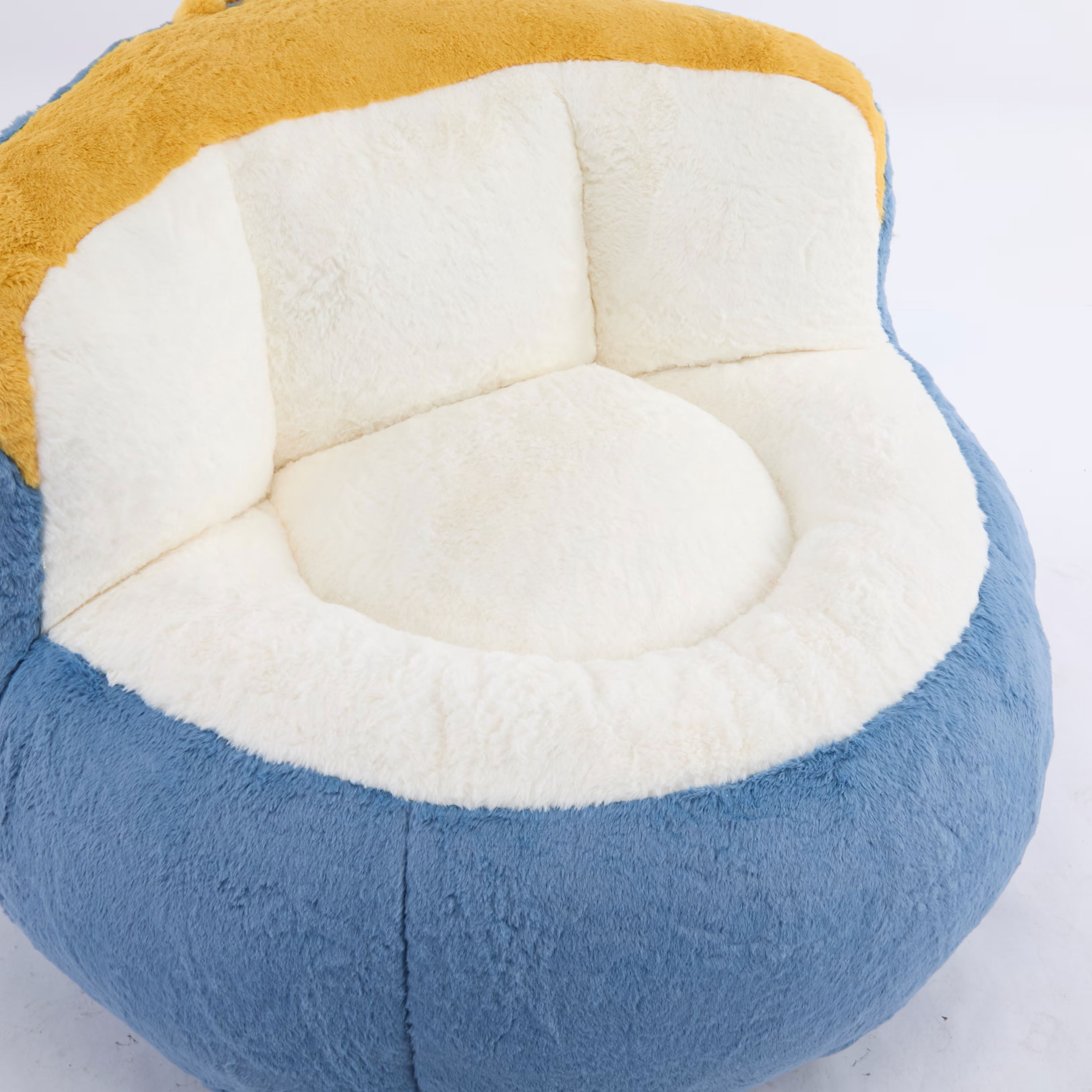 MAYEERTY Oversized Bean Bag Chair, Faux Rabbit Fur Lounge Sofa for Living Room Bedroom Dorm, No Assembly Required