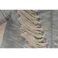 thumbnail image 6 of LR Home Grey/Pink Striped All-Natural Cotton Throw Blanket, 6 of 7