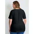 thumbnail image 2 of Avenue Women's Plus Size Lacing Detail Tunic Tee, 2 of 2