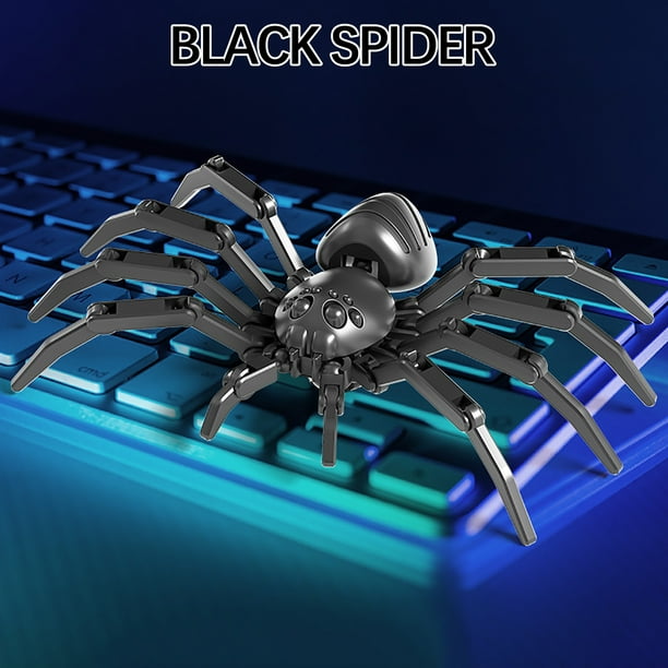 Puntoco Modelo de araña articulada móvil tridimensional para niños, juguete de broma de simulación de araña DIY