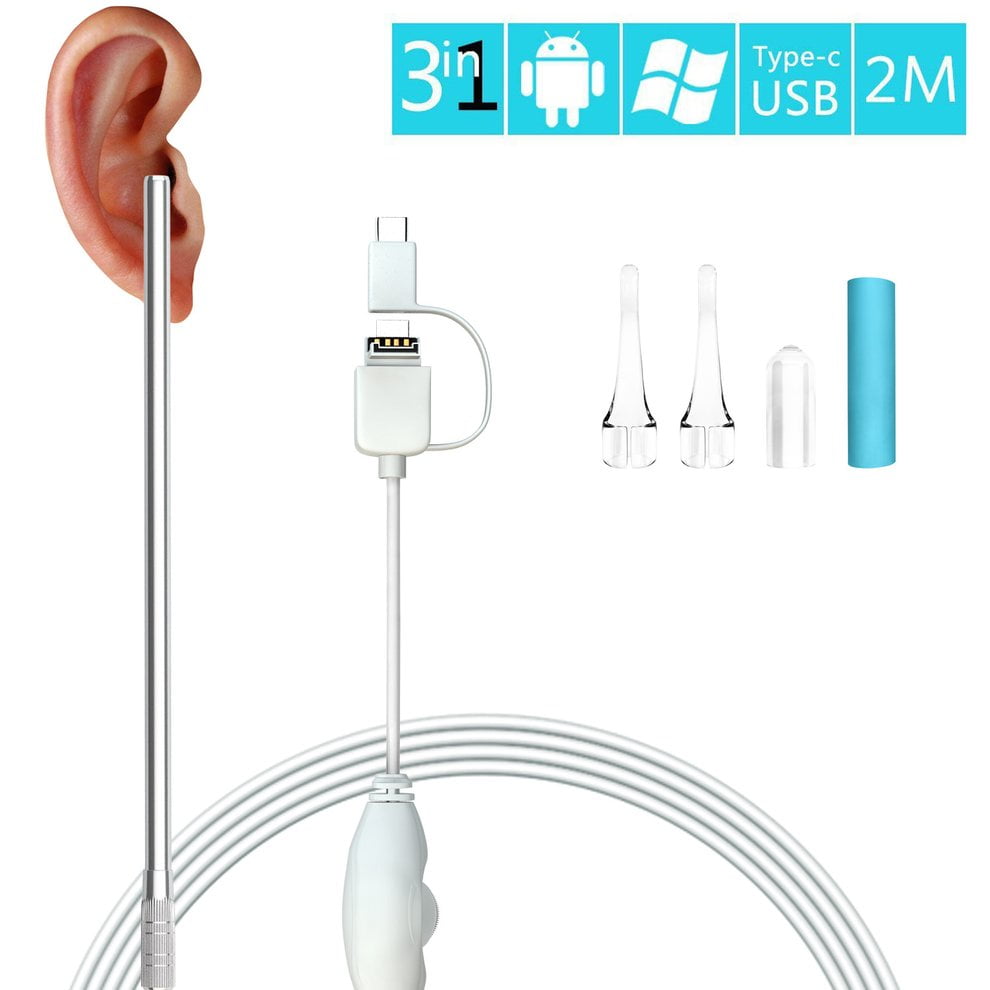 Hd 130w Pixel Visual Ear Pick Ear Canal Endoscope Three In One 5.5mm
