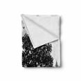 thumbnail image 2 of Nature Soft Flannel Fleece Blanket, Nature Theme Landscape with Trees Birds Cloudy Sky and the River Idyllic Scenic, Cozy Plush for Indoor and Outdoor Use, 60" x 80", Black and Grey, by Ambesonne, 2 of 6