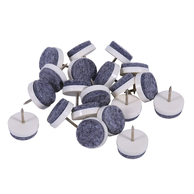Viccilley Almohadilla de Fieltro para Piso - 20 Unids/Set 20mm Fieltro de Piso para Muebles Almohadilla para uñas Silla Protector de Fieltro para Patas de Mesa(Blanco)