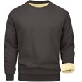 thumbnail image 3 of Lmnyox Men's Sherpa Lined Pullover Thick Crew Neck Long Sleeve Thermal Undershirt Winter Warmth Sweatshirts for Men, 3 of 6