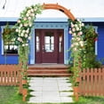 thumbnail image 3 of Topbuy 7.7 FT Wooden Garden Arbor Trellis Solid Wood Trellis for Climbing Plants, 3 of 10