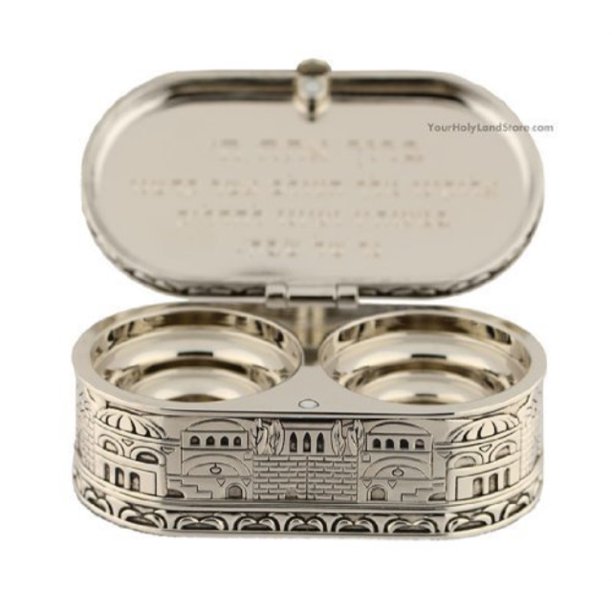 jewish shabbat travel candle holders jerusalem candlesticks judaica nickel