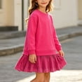 thumbnail image 4 of Mitankcoo Girls Sweatshirt Dress Long Sleeve Crew Neck Tunic Dresses with Pleated Skirt Hem for Fall Casual Daily 1-10Y, 4 of 7