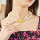 thumbnail image 4 of Collar con pulsera de perlas con incrustaciones de diamantes de estilo emperatriz viuda de Corea, cadena de clavícula con cuello de planeta de múltiples capas para mujer, 4 of 6