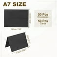 thumbnail image 2 of Uxcell 50 Pack Black 5x7 Envelopes with Cards Self Seal A7 Envelopes for Greeting Cards and Invitations, 2 of 6