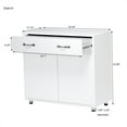 thumbnail image 6 of Xukmct Storage Cabinet with 1 Drawer and 2 Door, Perfect for Home, Office, Kitchen, White, 6 of 7