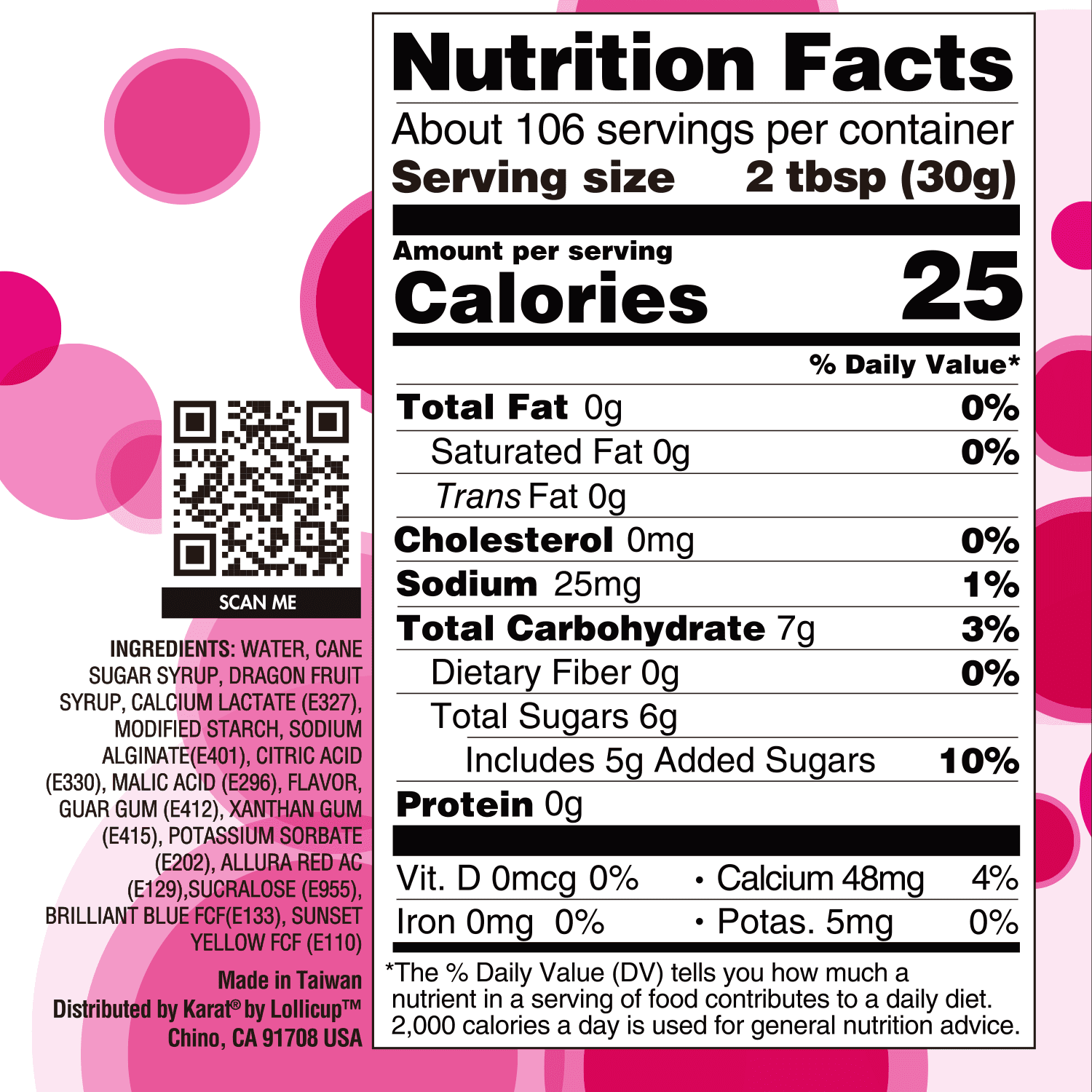 Tea Zone Dragon Fruit POPPING PEARLS™, for Beverage, Sweet snacks, Boba Milk Tea, Ready to Serve (7 lbs)