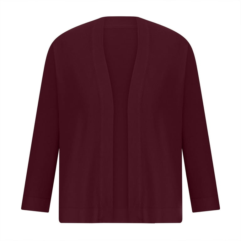 Burgundy shop cropped cardigan