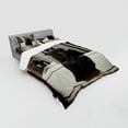 thumbnail image 2 of Ambesonne Cat Bedding Set 4 Pcs, Realistic Cool Kitty Mysterious, King, Grey and Charcoal Grey, 2 of 2
