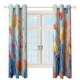 thumbnail image 3 of Watercolor Wildflowers Modern Window for Living Room Curtains for Child Bedroom Kitchen Decor Blinds Drapes, 3 of 7