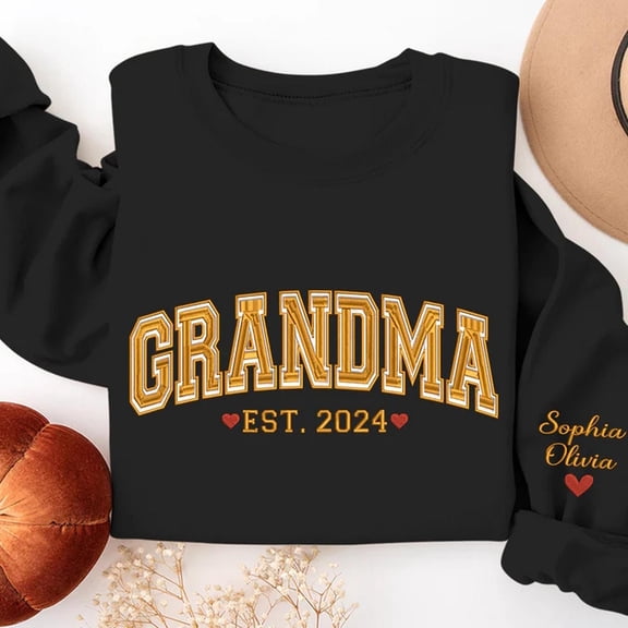 Embroidered Autumn For Grandma, Sweatshirt
