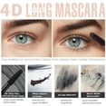 thumbnail image 2 of 4D Silk Fiber Lash Mascara, Waterproof Long Lasting Mascara Black Volume and Length Natural,Smudge-Proof Eyelash Primer Brush,2 Pack, 2 of 8