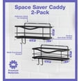 thumbnail image 3 of KINCMAX Premium Shower Caddy, Self Adhesive Shower Organizer w/ 4 Hooks- Matte Black, 3 of 7
